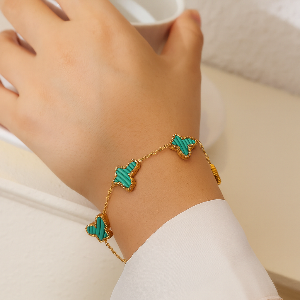 Green Schmetterling Armband