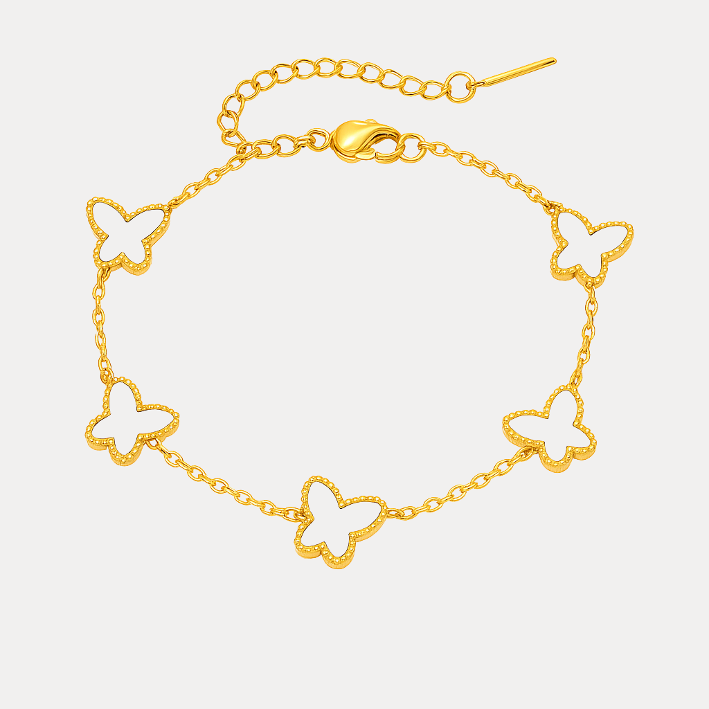 White Schmetterling Armband